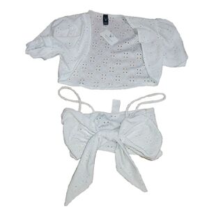 Windsor White Eyelet Top and Bolero Summer Set